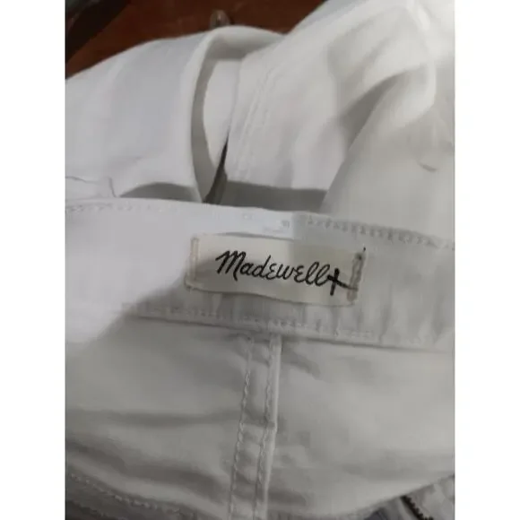 Madewell 9" Mid-rise skinny crop white jeans size 29P - Picture 4 of 5